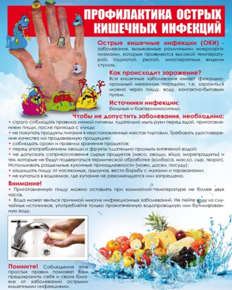 Памятка. Профилактика кишечных инфекций